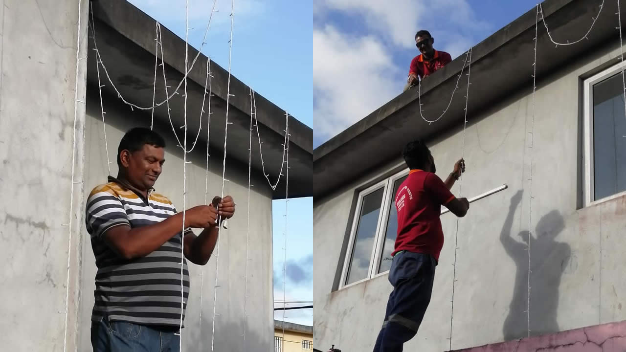 Sanjeev Ladsawut installe des lumières depuis 32 ans.