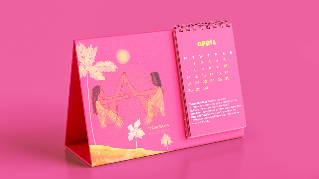 Un calendrier illustrant la vie intime.