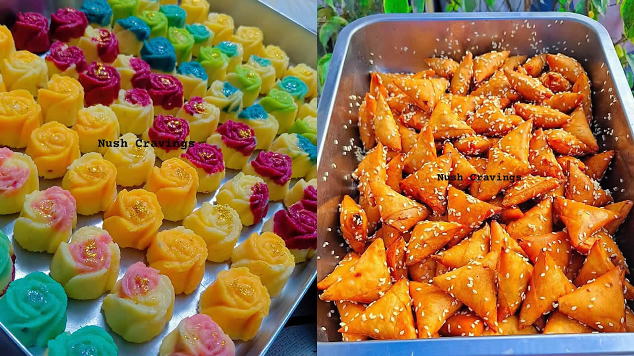 Délicatement façonnés en fleurs, les « barfis » se parent cette année de saveurs inédites. Revisités avec finesse, les « sweet samousa » s’inspirent du « mawa samousa » traditionnel. 