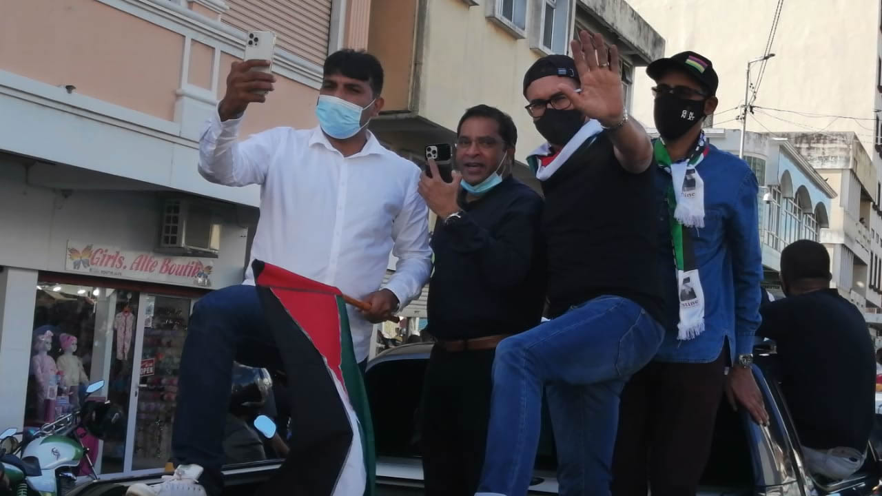 Manifestation pro-Palestine à Port Louis